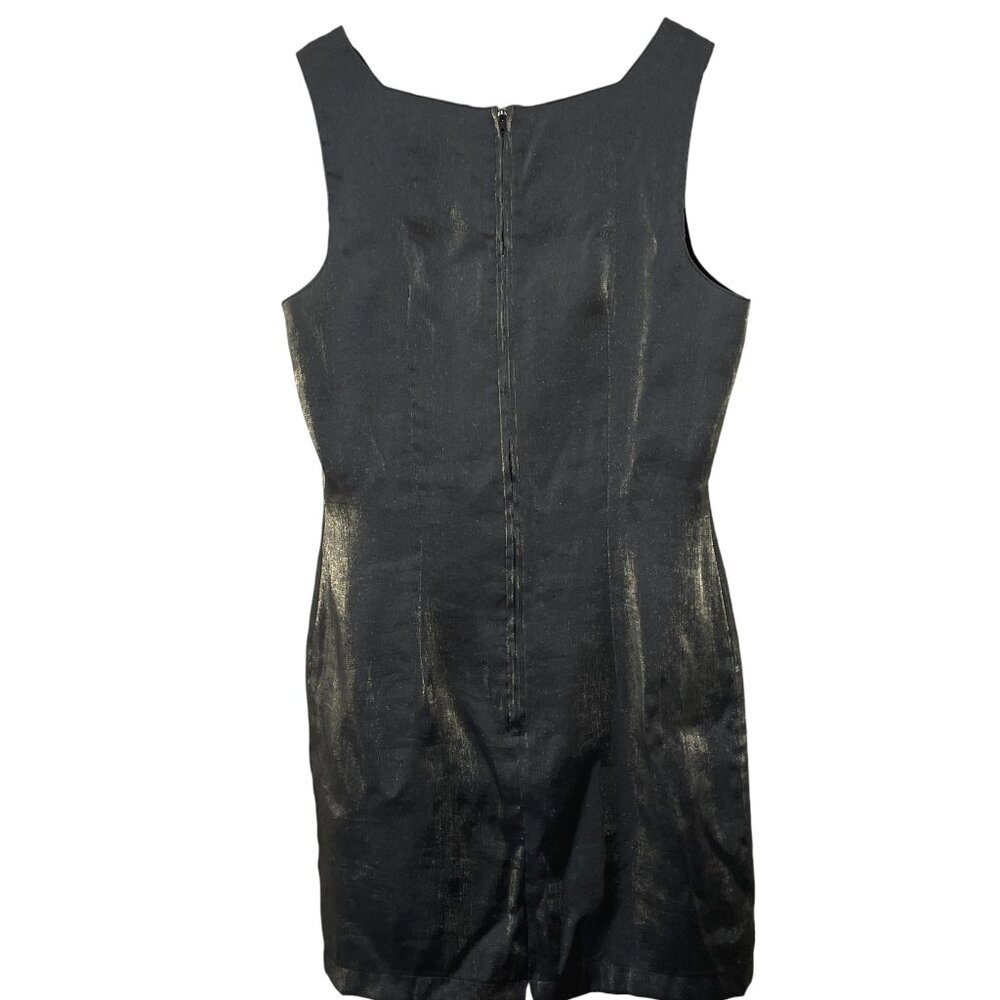 Born In America BIA Vintage Silvery Cocktail Mini Dress Minimalist Bodycon - Picture 3 of 10